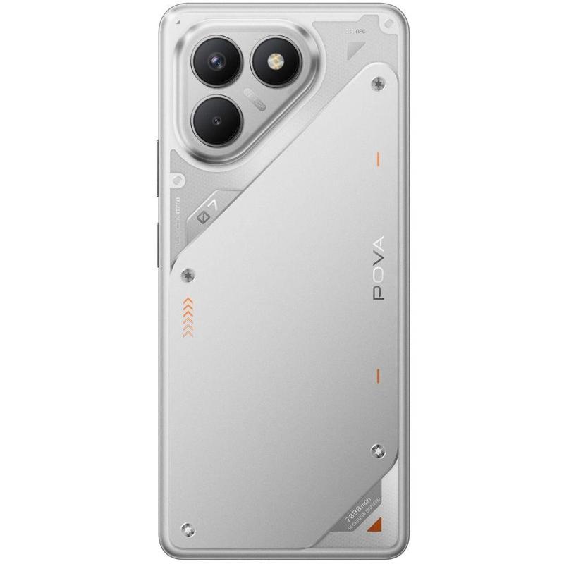 Смартфон Tecno Pova 7 Neo 128Gb 8Gb серебристый моноблок 3G 4G 2Sim 6.8" 1080x2460 Android 14 108Mpi