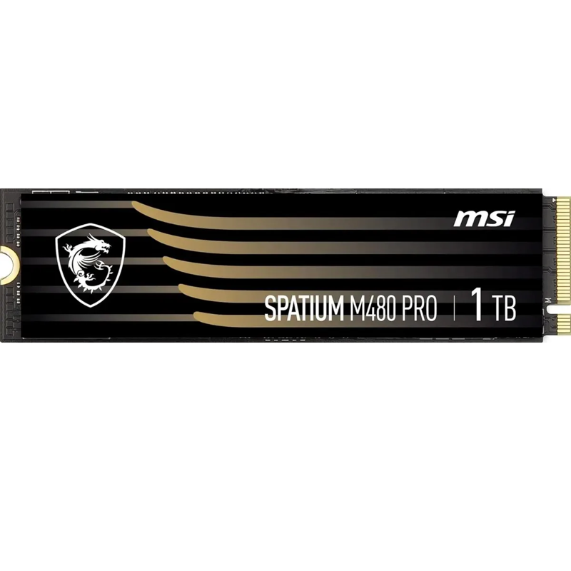 Накопитель SSD MSI SPATIUM M480 PRO, 1000Gb, M.2 2280, PCIe 4.0 x4, NVMe, R/W 7400/6000