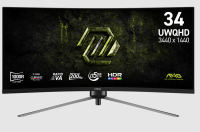 Монитор MSI 34" MAG 345CQRF E20 1000R, 21:9, VA, UWQHD, 0,5ms, 300cd, 200Hz, HDMI, DP, HAS