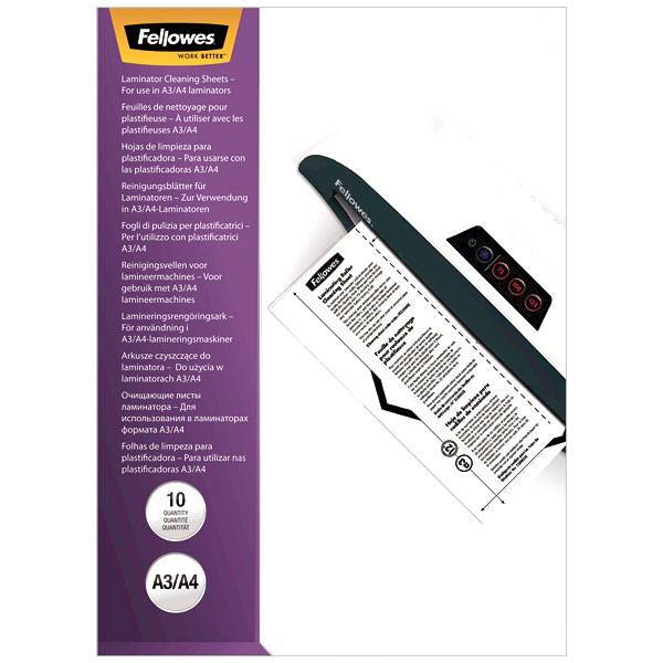 Fellowes Чистящий лист для очистки валов ламинатора, FS-5320601/CRC53206, 10 шт.