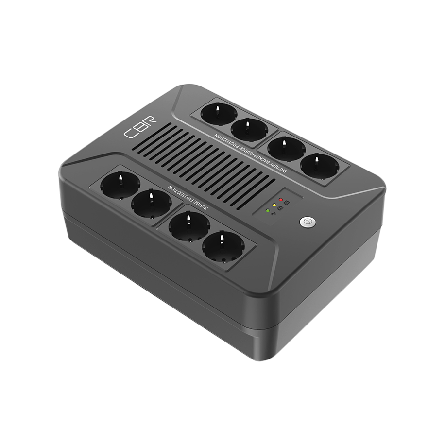 ИБП CBR [UPS-OFB-101E-650] 650VA/390W, Schuko CEE 7 Outlets: (x4 Battery & Surge Protected/ x4 Surge