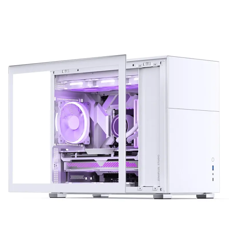 Корпус JONSBO D31 STD, Mini-Tower, TG, no fan, 1xUSB-A 3.2 + 1xUSB-C 3.2, mATX, mDTX, mITX White