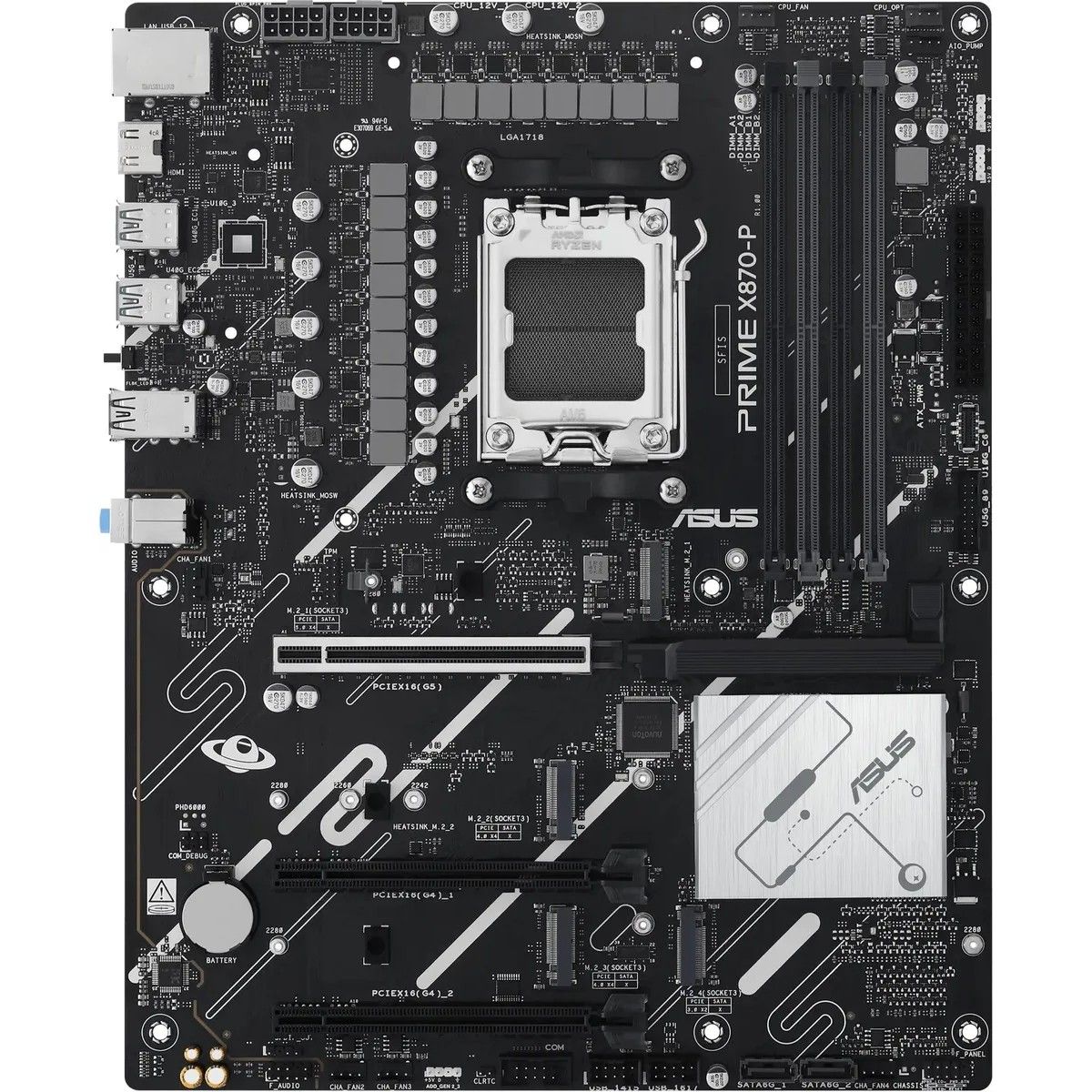 Материнская плата Asus PRIME X870-P Socket AM5 AMD X870 4xDDR5 ATX AC`97 8ch(7.1) 2.5Gg RAID+HDMI