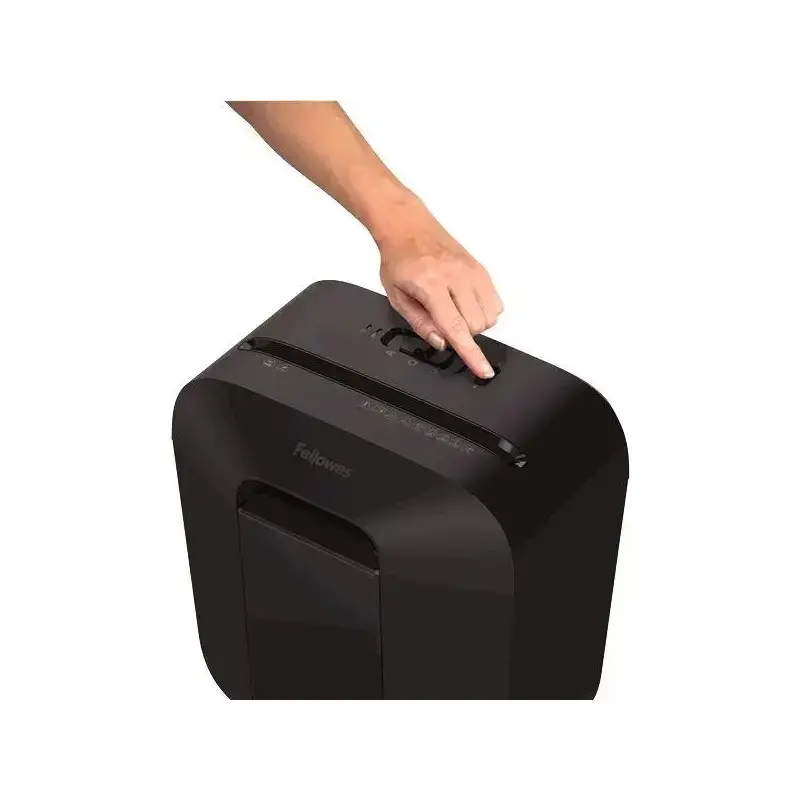 Шредер Fellowes PowerShred LX25 черный (секр.P-4) фрагменты 6лист. 11.5лтр. скрепки скобы пл.карты