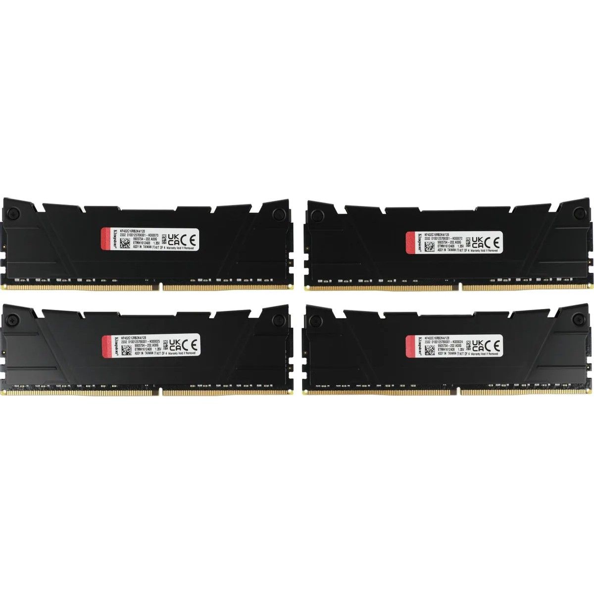 Память DDR4 4x32GB 3200MHz Kingston KF432C16RB2K4/128 Fury Renegade Black RTL Gaming PC4-25600 CL16 