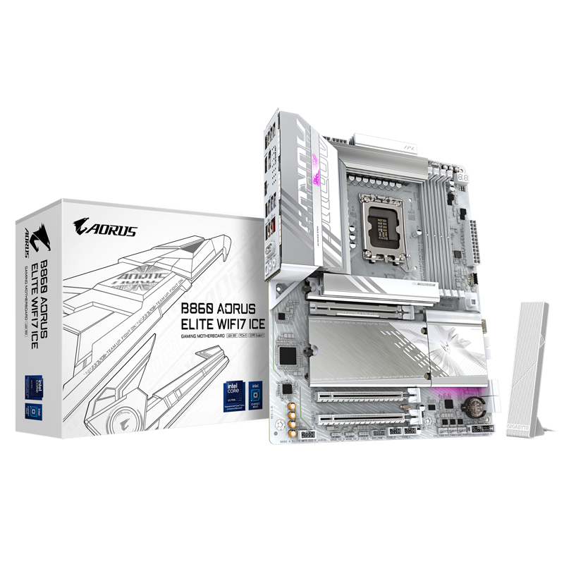 Материнская плата GIGABYTE Socket 1851, Intel B860, 4xDDR5, PCI-E 5.0, 2xM.2, HDMI, DisplayPort, Wi-