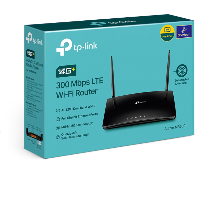 Маршрутизатор TP-LINK Archer MR500 AC1200 Двухдиапазонный гигабитный Wi-Fi роутер с поддержкой 4G+ C