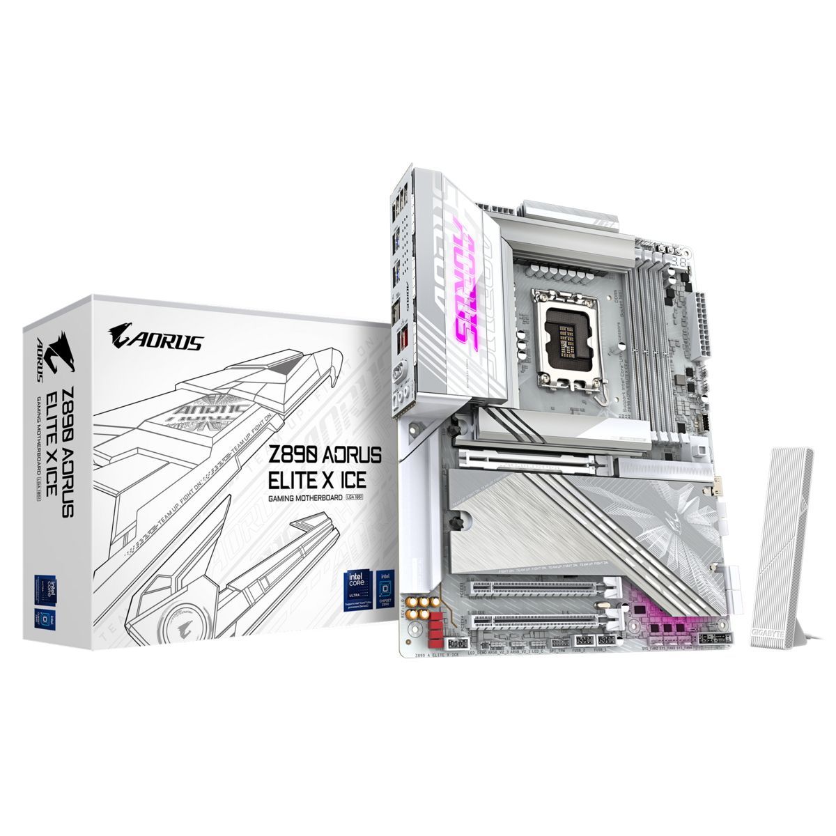 Материнская плата Gigabyte Z890 AORUS ELITE X ICE Soc-1851 Intel Z890 4xDDR5 ATX AC`97 8ch(7.1) 2.5G