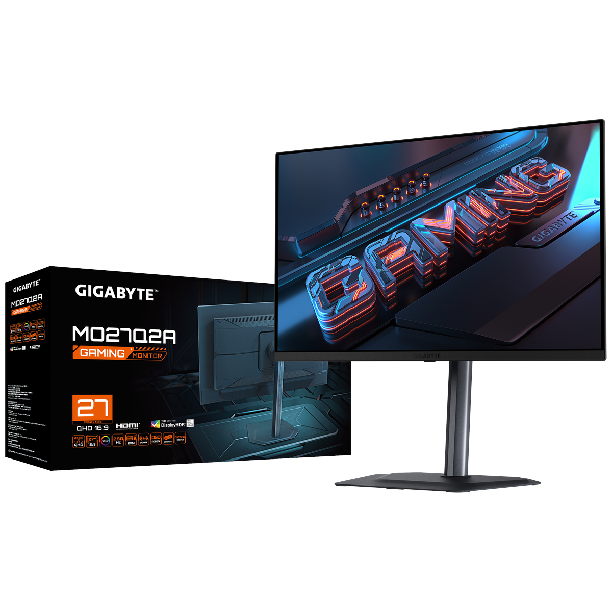 Монитор 26.5" Gigabyte MO27Q2A EK Black  (QD-OLED, 2560x1440, , 0,03 ms, 178°/178°, 250 cd/m, 1