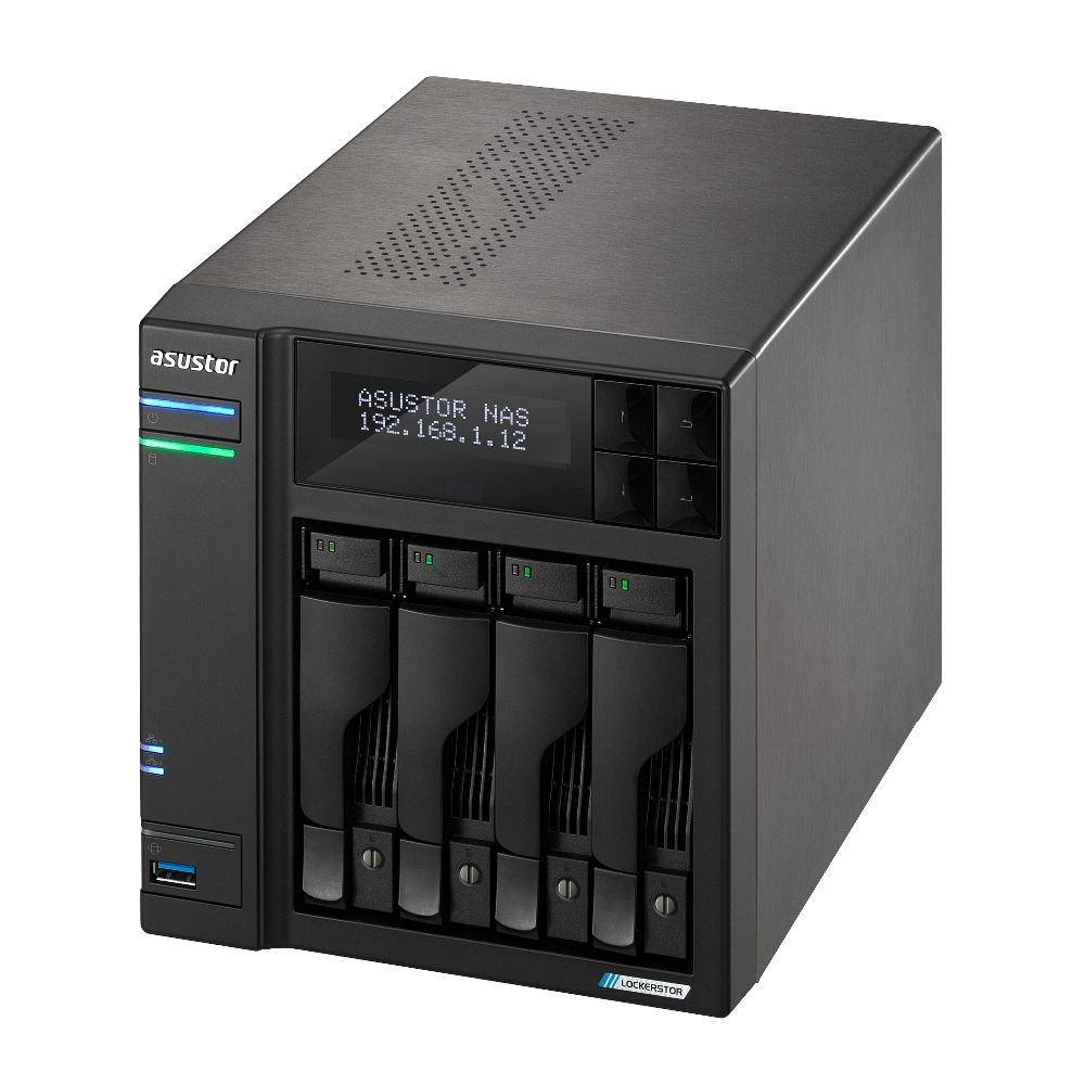 Сетевое хранилище ASUSTOR AS6704T 4-Bay NAS/Intel Celeron N1505 2,0GHz/4GB DDR4, noHDD(HDD,SSD)/2x2,