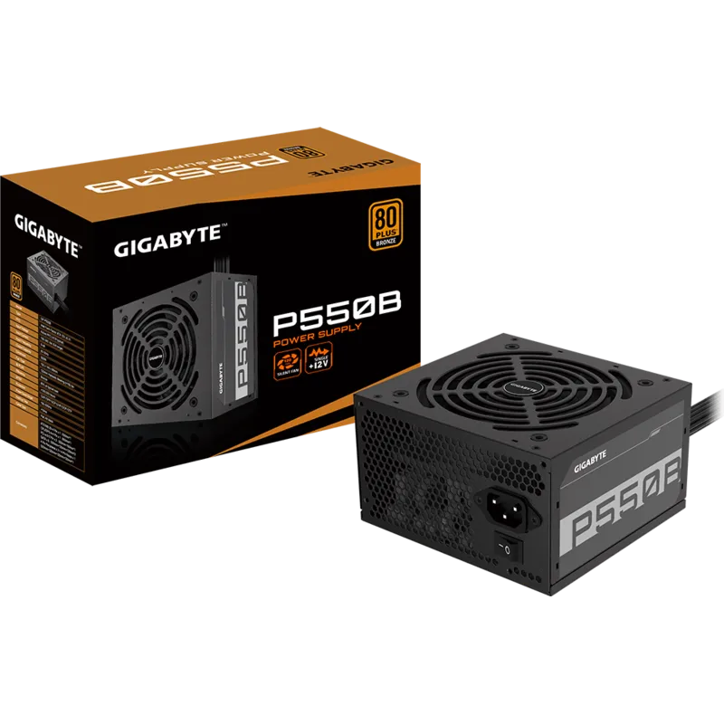 Блок питания Gigabyte ATX 550W GP-P550B 80+ bronze (20+4pin) APFC 120mm fan 6xSATA RTL