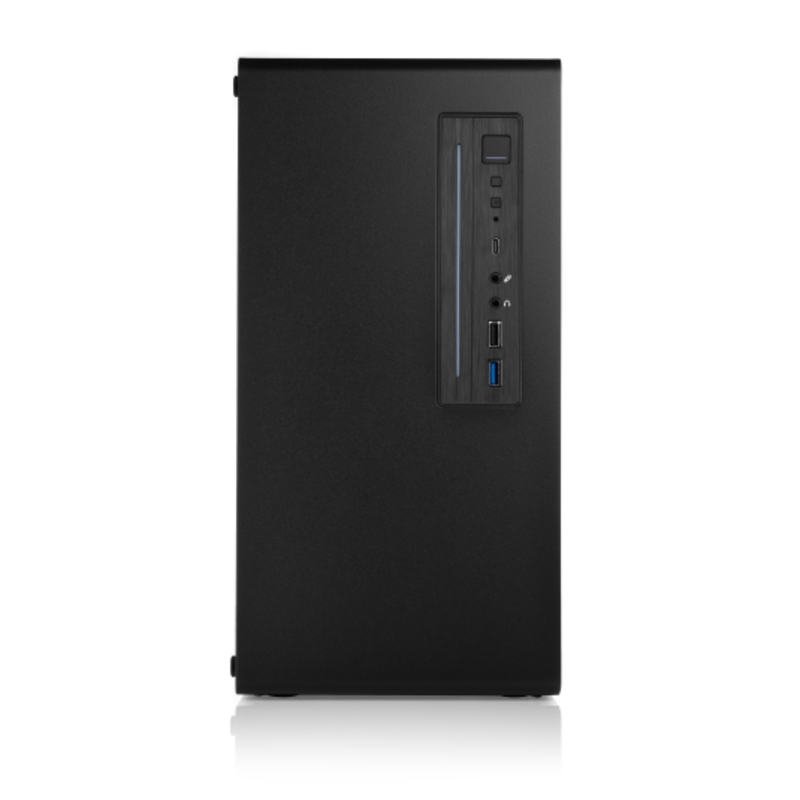 Корпус Foxline FL-728TG, mATX, TG, 1xUSB3.0+1xUSB2.0+1xType-C(USB2.0)+1xARGB strip on front, Black