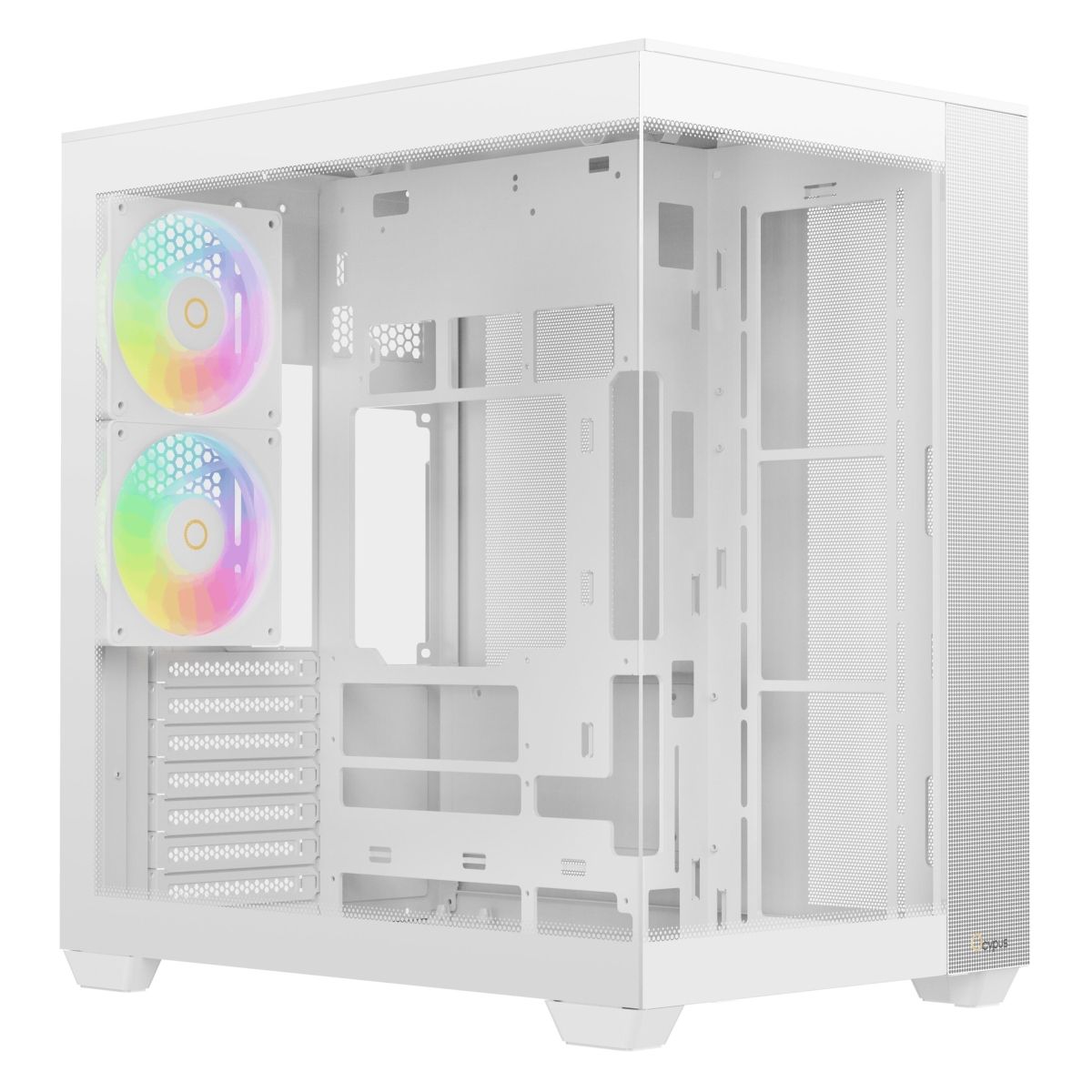 Корпус Ocypus Delta C74 WH ARGB, Midi-Tower, TG, 2x120mm ARGB, 2xUSB-A 3.0 + 1xUSB-C 3.1, ATX, mATX,