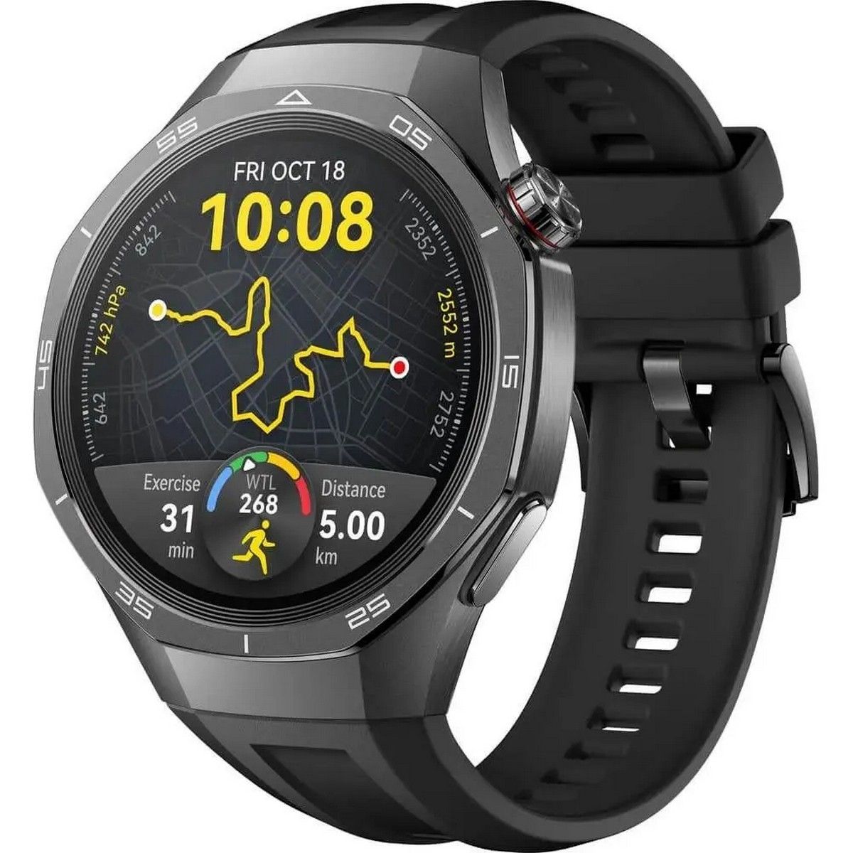 Смарт-часы Huawei Watch GT 5 Pro Vili-B29F 46.3мм 1.43" AMOLED корп.черный рем.черный разм.брасл.:14