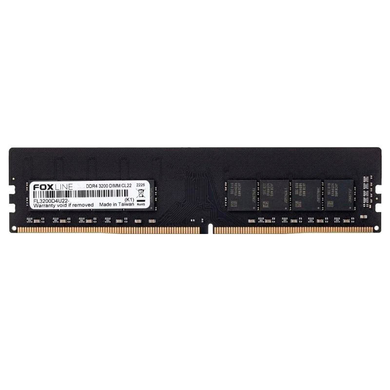 Память оперативная Foxline DIMM 16GB 3200 DDR4 CL 22 (1Gb*8)