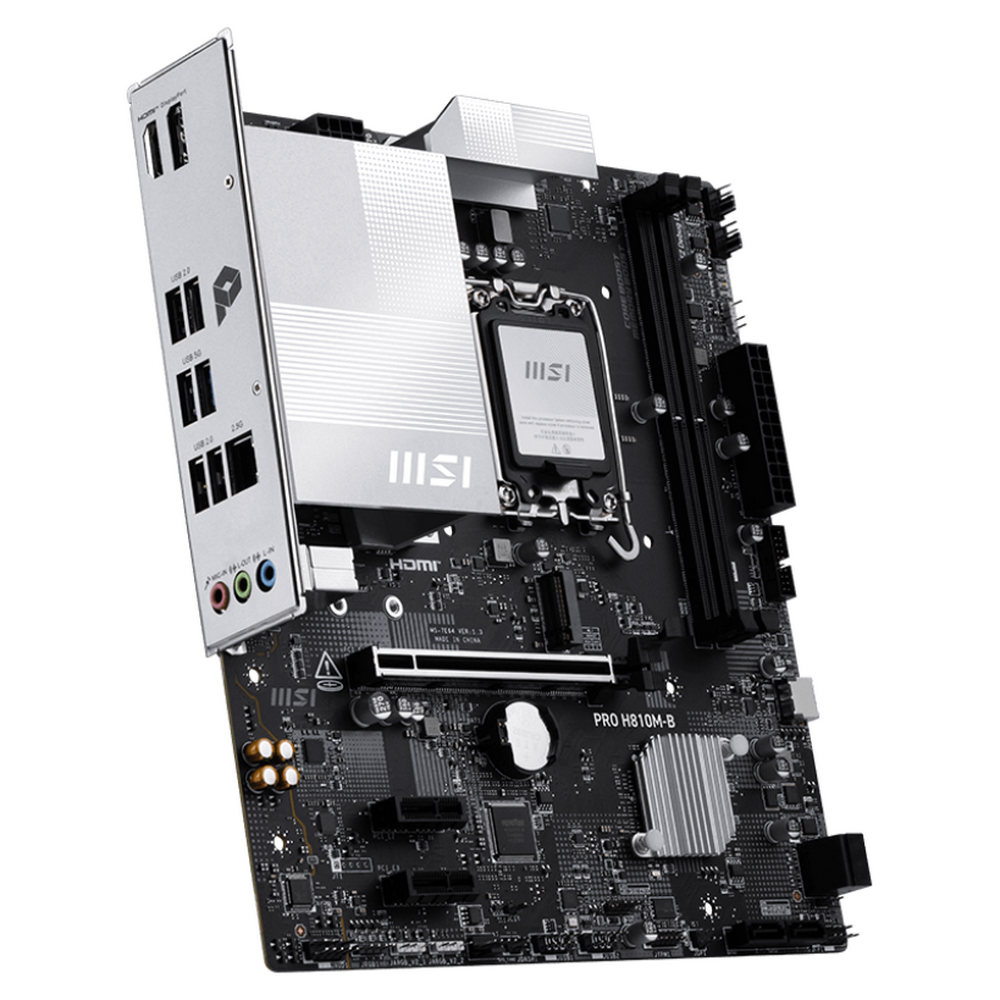 Материнская плата MSI PRO H810M-B H810, LGA1851, 2*DDR5, 1*PCIEx16, 2*PCIEx1, 1*M.2, 1*TypeC, 4*USB3