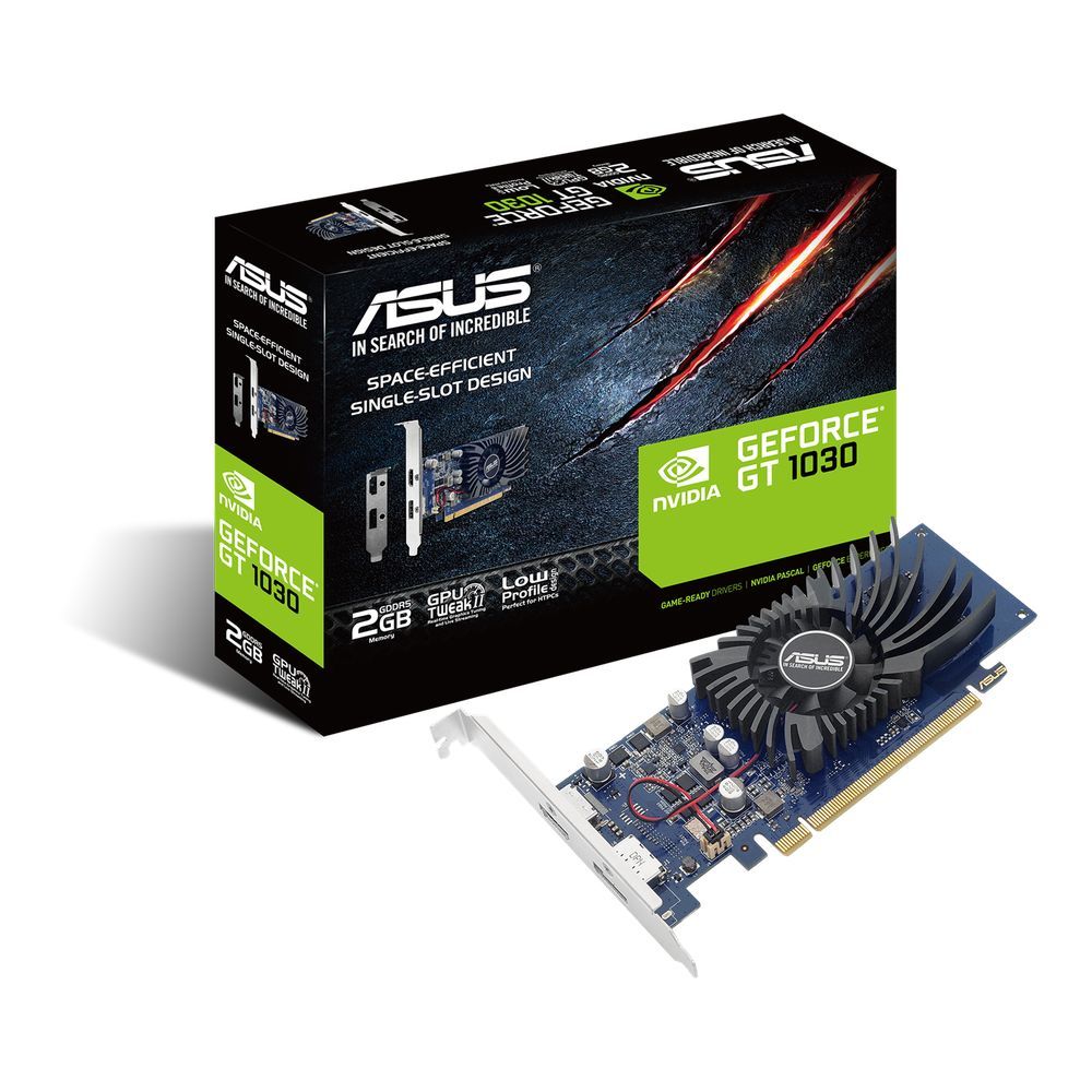 Видеокарта Asus PCI-E 3.0 GT1030-2G-BRK NVIDIA GeForce GT 1030 2Gb 64bit GDDR5 1228/6008 HDMIx1 DPx1