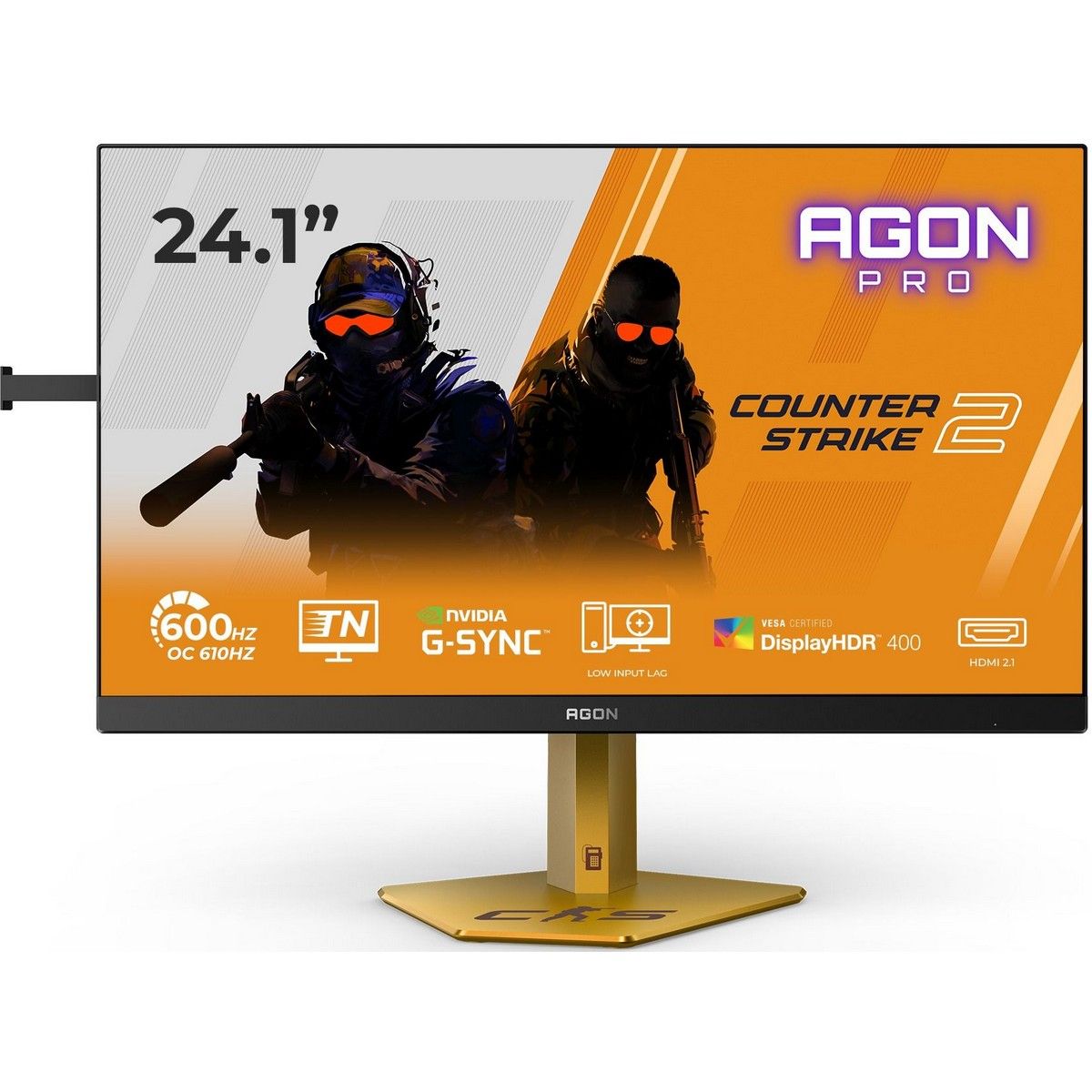 Монитор 24.1" AOC AGON CS24A  TN, 1920x1080, 600Hz, 0,5ms, 500сd/m, 1000:1, HDR10 | 2xHDMI(2.1)