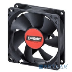 Вентилятор для корпуса Exegate EX283378RUS 80х80x25 черный 4-pin 23дБ OEM