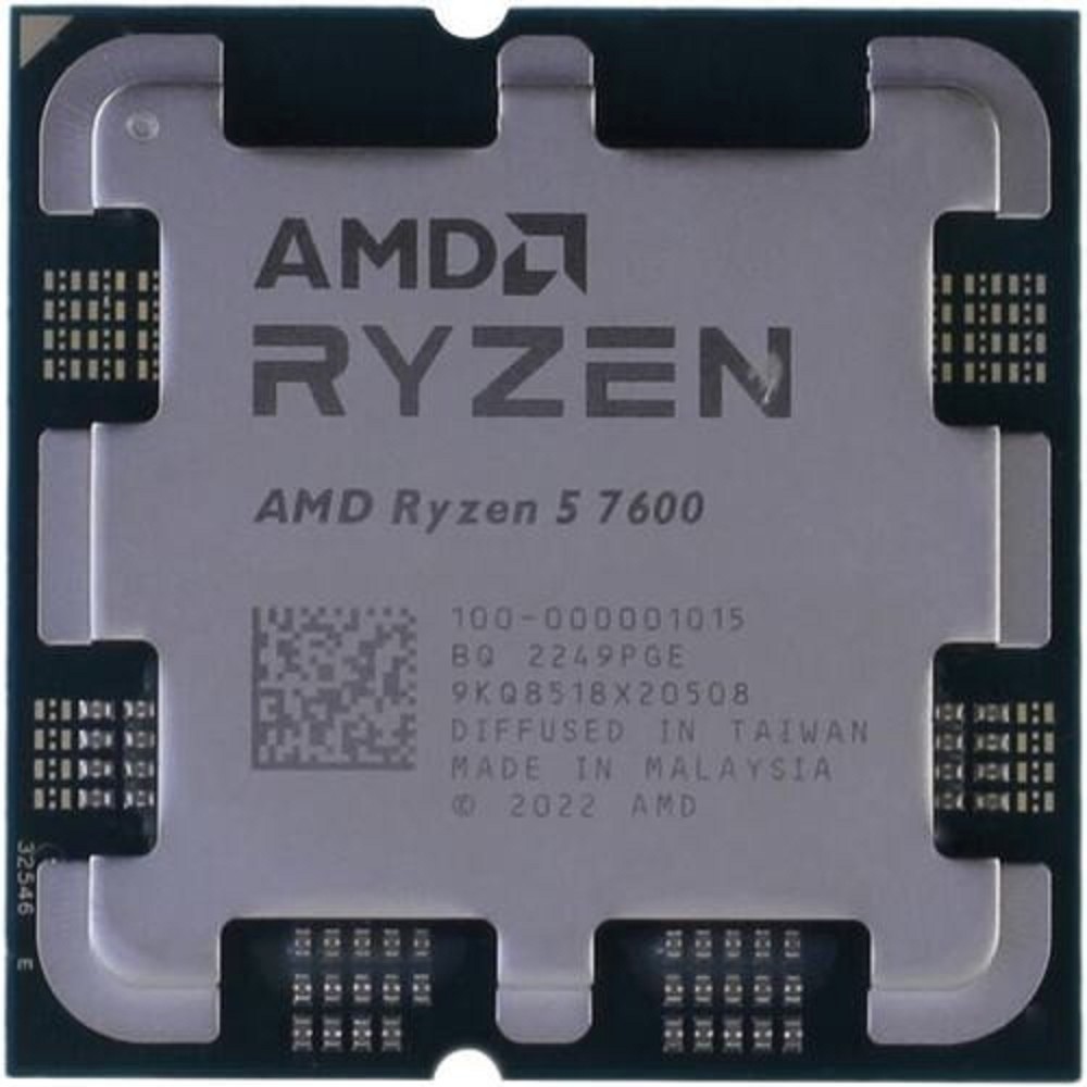 CPU AMD Ryzen 5 7600 BOX (100-100001015BOX) (Raphael, 5nm, C6/T12, Base 3,8GHz, Turbo 5,1GHz, RDNA 2