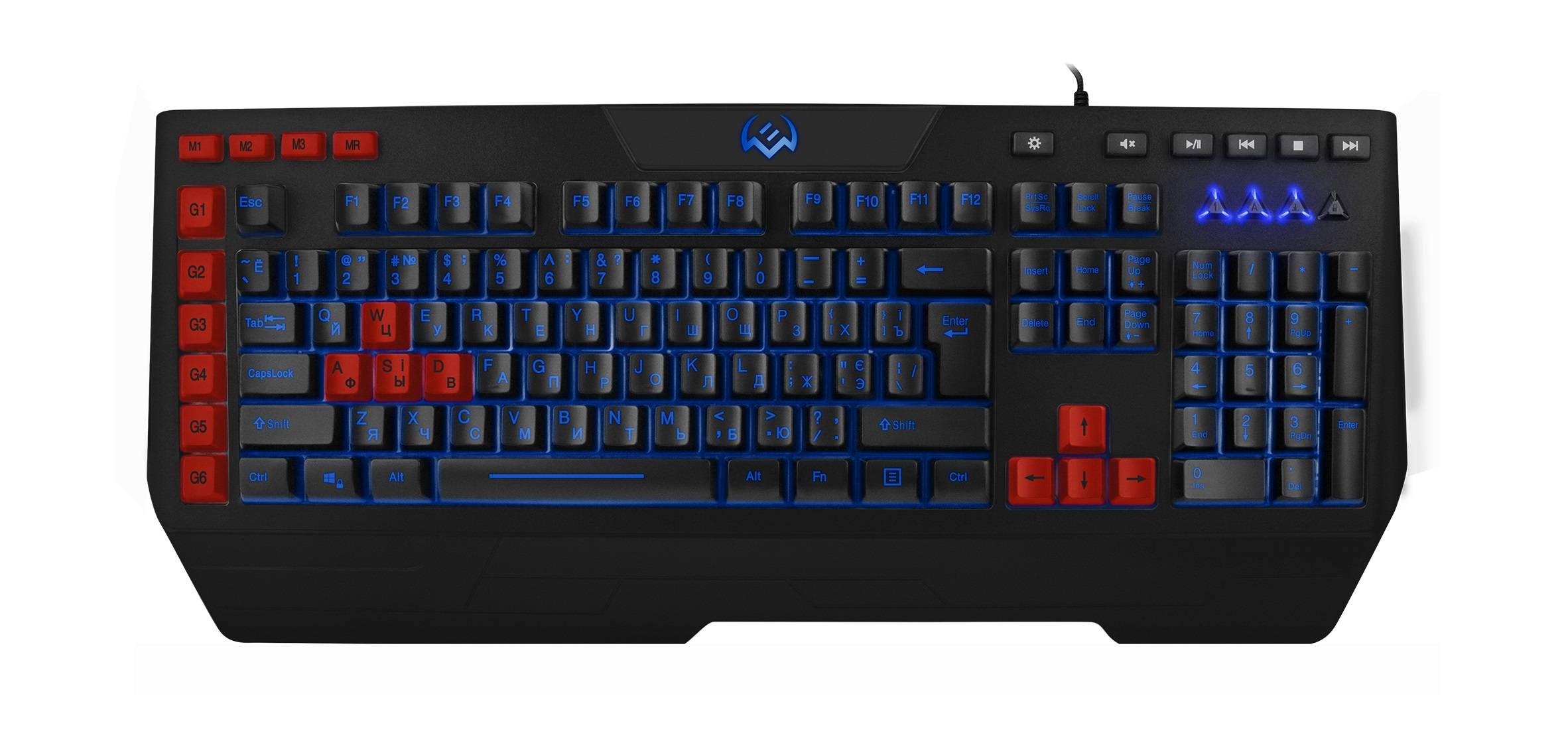 SVEN Клавиатура проводная игровая KB-G9600 (120кл, макросы, подсветка)