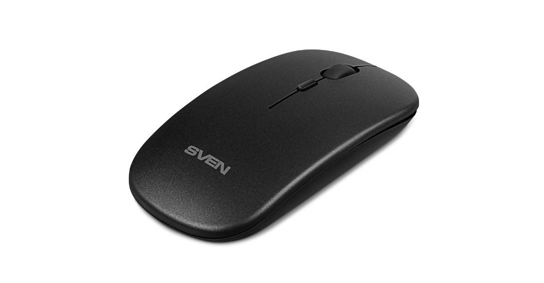 SVEN Беспроводная мышь RX-565SW тёмно-серая (2.4GHz, бесшумн. кл., АКБ, 3+1кл. 800-1600DPI, блист.)