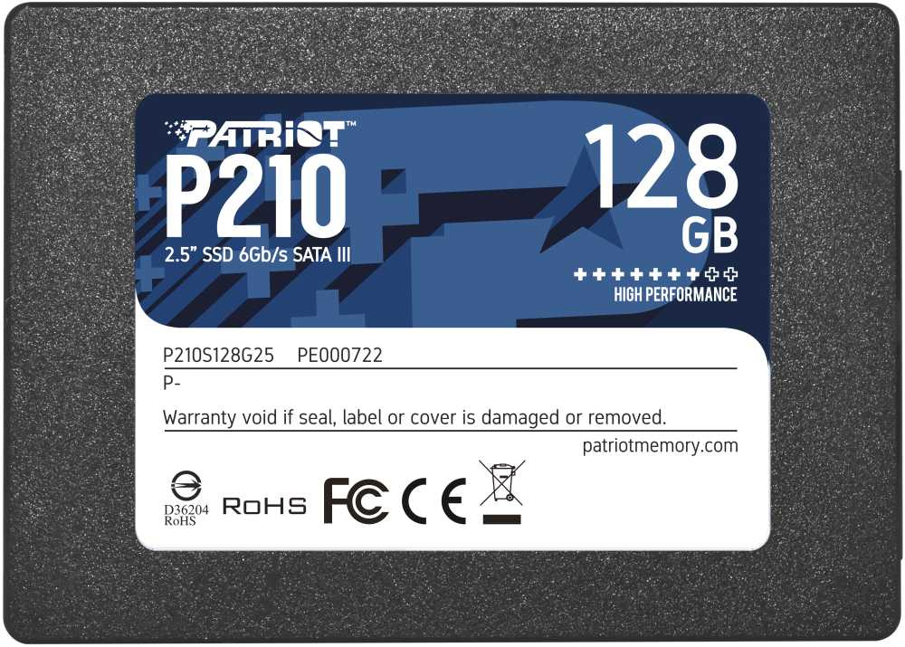 Накопитель SSD Patriot SATA-III 128GB P210S128G25 P210 2.5"