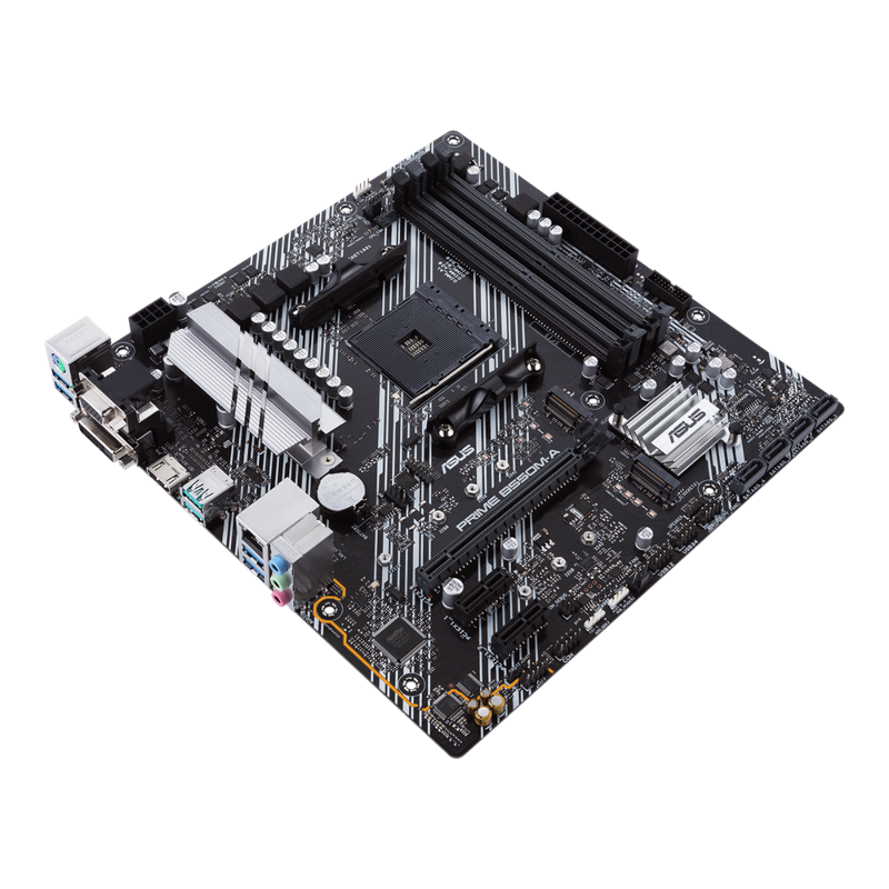 Материнская плата ASUS PRIME B550M-A/CSM, Socket AM4, B550, 2*DDR4, D-Sub+DVI+HDMI, SATA3 + RAID, Au