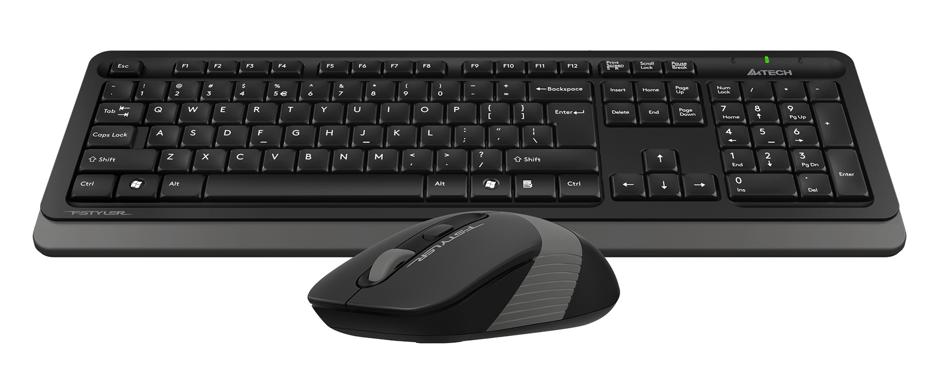 Клавиатура + мышь A4Tech Fstyler FG1010S клав:черный/серый мышь:черный/серый USB беспроводная Multim