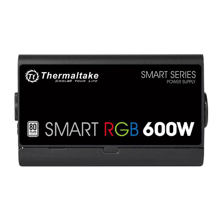 Блок питания Thermaltake ATX 600W Smart RGB 600 80+ white (20+4pin) APFC 120mm fan color LED 6xSATA