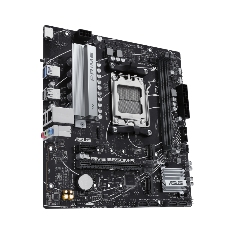 Материнская плата Asus PRIME B650M-R Socket AM5 AMD B650 2xDDR5 mATX AC`97 8ch(7.1) 2.5Gg RAID+HDMI