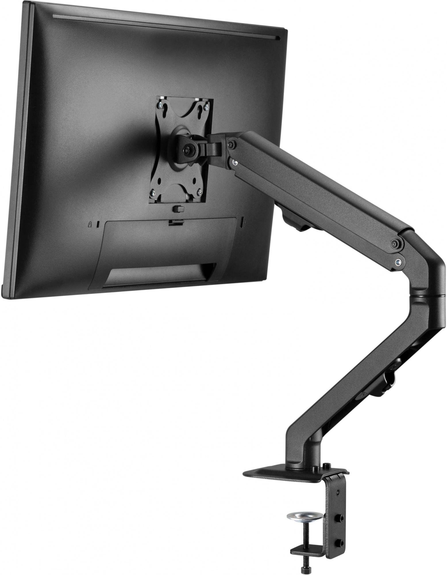 Кронштейн для мониторов Ultramounts UM728 черный 17"-27" макс.7кг крепление к столешнице поворот и н