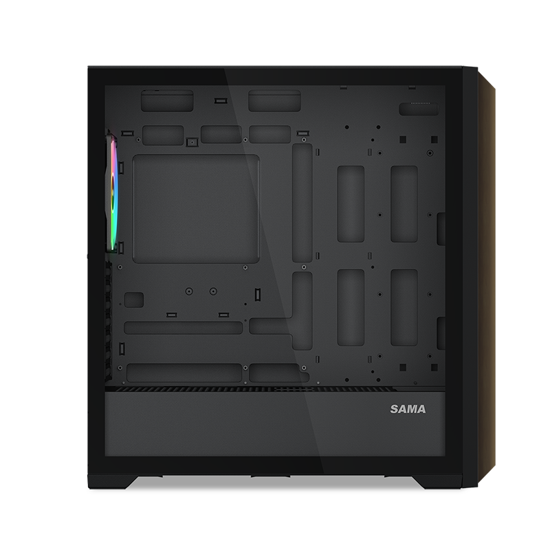 Корпус SAMA Z60 Black, Midi-Tower, TG, 4x140mm ARGB, 2xUSB 3.0 + 1xUSB 3.1 Type-C, E-ATX, ATX, mATX,