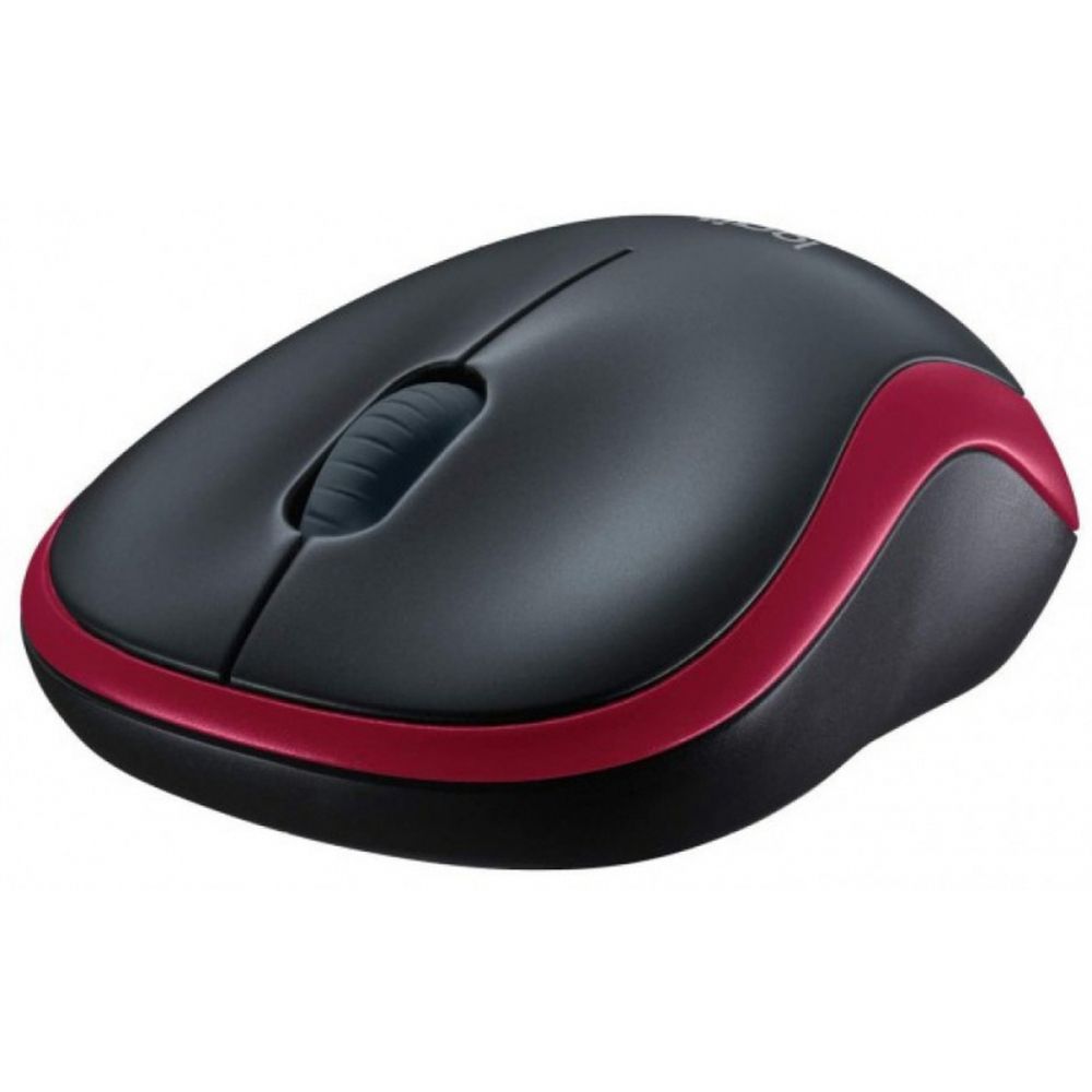 Мышь беспроводная Logitech M185 Red красная, оптическая, 1000dpi, 2.4GHz, USB-ресивер Logitech Unify