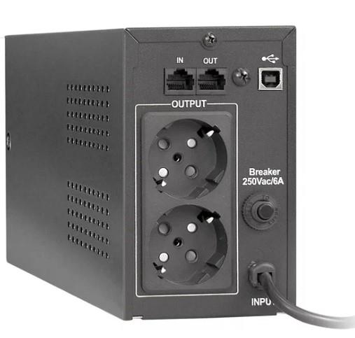 Exegate EP285474RUS ИБП ExeGate Power Back BNB-850.LED.AVR.EURO.RJ.USB <850VA/480W, LED, AVR,2 еврор