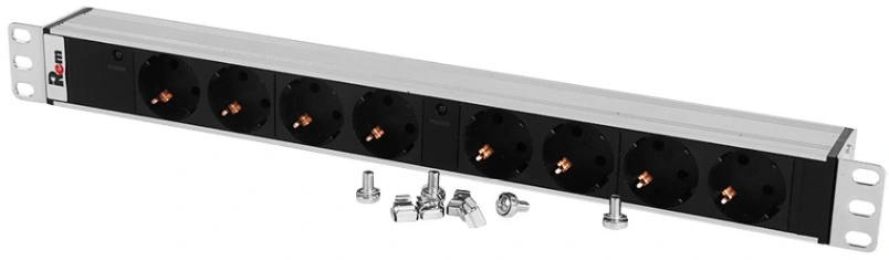 Блок распределения питания Rem IP20 R-32-8S-I-440-K гор.размещ. 8xSchuko базовые 32A клеммная колодка