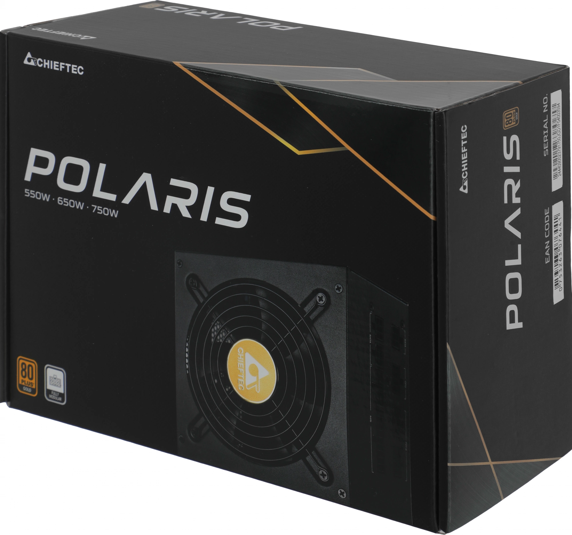 Блок питания Chieftec ATX 750W Polaris PPS-750FC 80+ gold 24pin APFC 120mm fan 8xSATA Cab Manag RTL