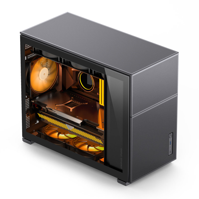 Корпус JONSBO D31 MESH, Mini-Tower, TG, no fan, 1xUSB-A 3.2 + 1xUSB-C 3.2, mATX, mDTX, mITX Black