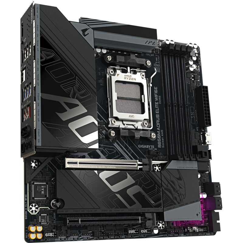 Материнская плата Gigabyte B850M A ELT WF6E Socket AM5 AMD B850 4xDDR5 mATX AC`97 8ch(7.1) 2.5Gg RAI