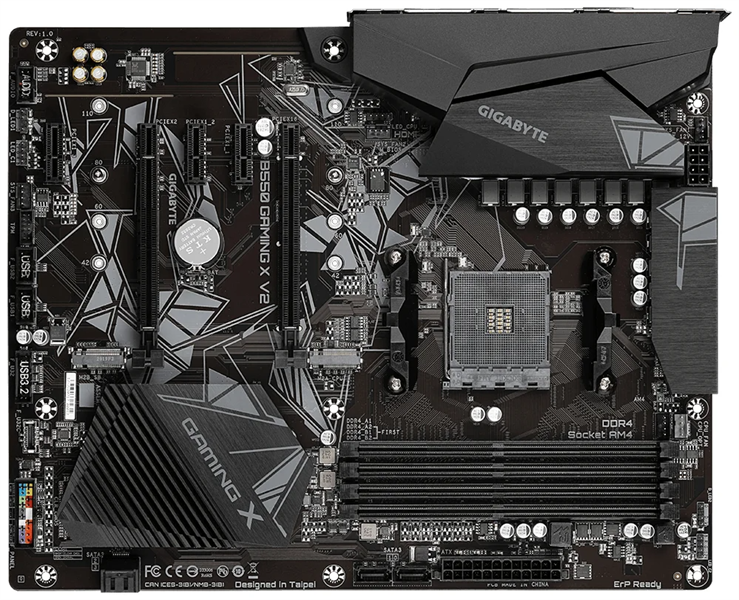 Материнская плата Gigabyte B550 GAMING X V2 Soc-AM4 AMD B550 4xDDR4 ATX AC`97 8ch(7.1) GbLAN RAID+DV