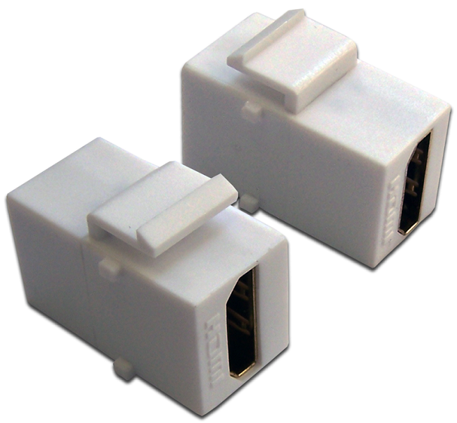 Модуль Keystone, HDMI, мама-мама, 180 градусов, белый