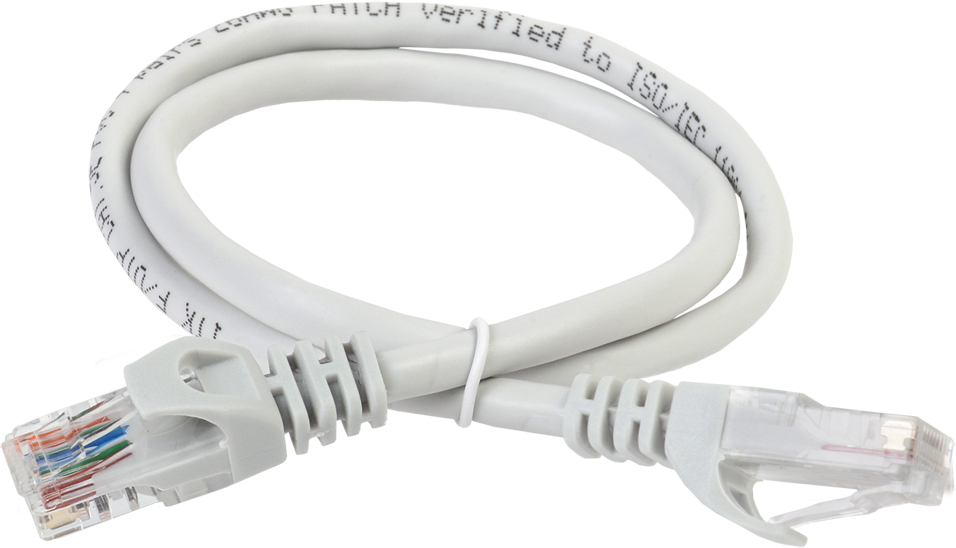 Патч-корд ITK PC01-C5EU-5M UTP RJ-45 вил.-вилка RJ-45 кат.5E 5м серый ПВХ (уп.:1шт)