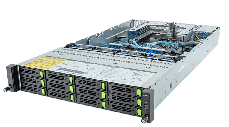 Шасси серверное Gigabyte Server Platform R283-S90 / 2U / 2xIntel (Gen4/5) / 2xHS / 32xDIMM / 12xLFF 