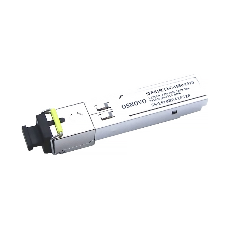 Oптический SFP модуль OSNOVO SFP-S1SC12-G-1550-1310 Оптический SFP Модуль. Одно волокно Single Mode.