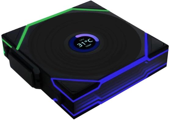 Вентилятор для корпуса Lian-Li Uni Fan TL Wireless LCD 120 LCD Reverse ARGB 120х124x28 черный 4-pin
