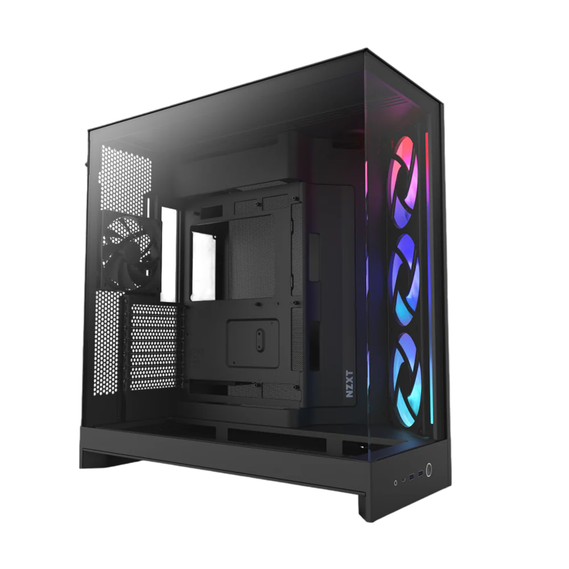 Корпус NZXT H9 Flow RGB (2025), Midi-Tower, TG, 3x140mm RGB + 1x120mm, 2xUSB-A 3.2 + 1xUSB-C 3.2, E-