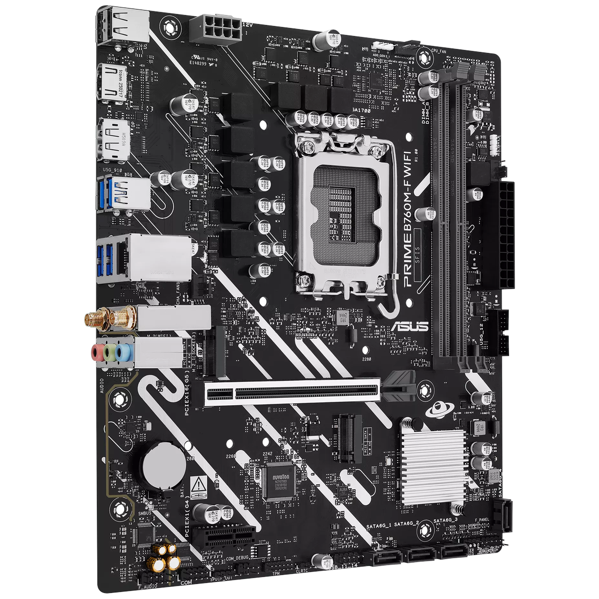 Материнская плата Asus PRIME B760M-F WIFI Soc-1700 Intel B760 2xDDR5 mATX AC`97 8ch(7.1) GbLAN RAID+