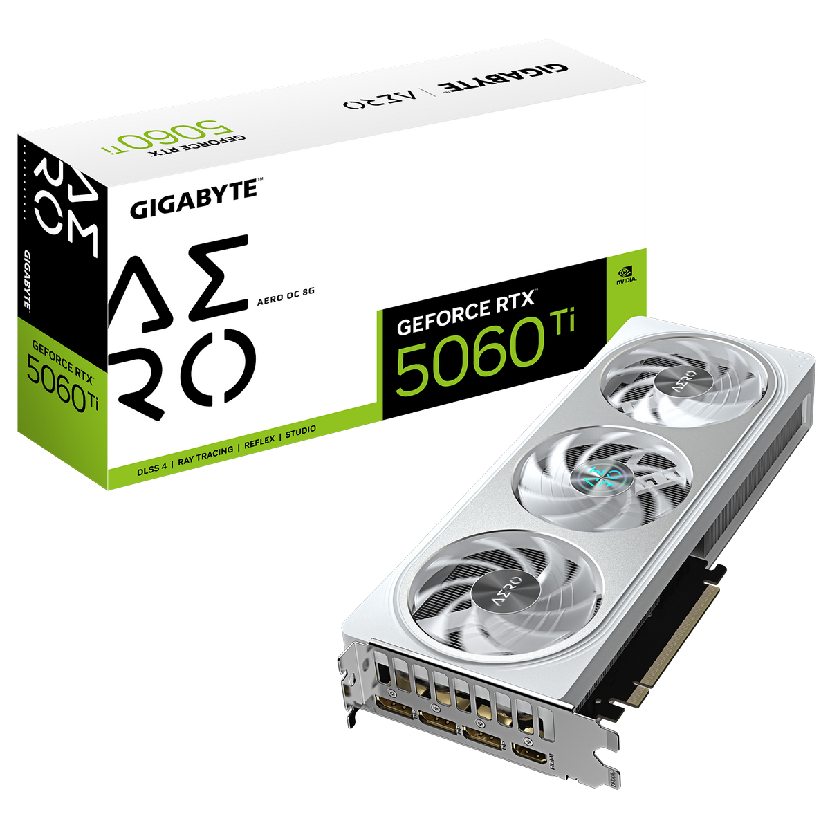 Видеокарта Gigabyte PCI-E 5.0 GV-N506TAERO OC-8GD 1.0 NVIDIA GeForce RTX 5060TI 8Gb 128bit GDDR7 257