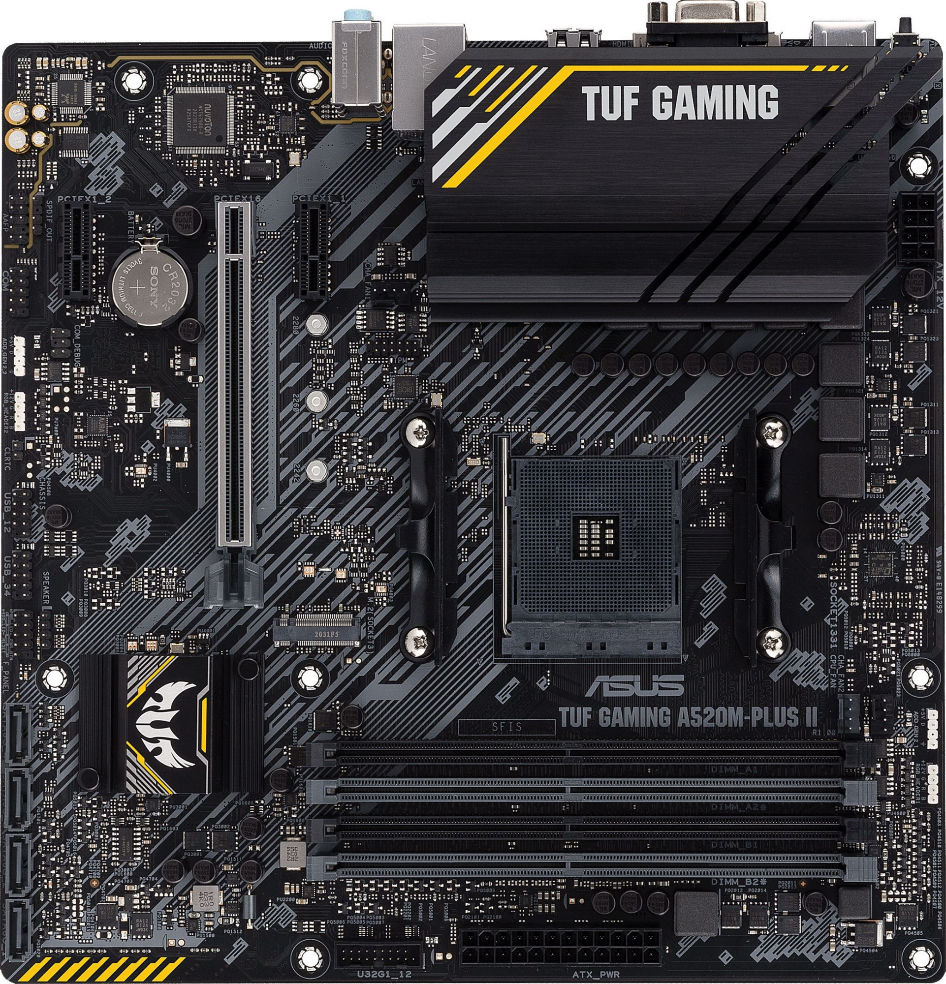 Материнская плата Asus TUF GAMING A520M-PLUS II Soc-AM4 AMD A520 4xDDR4 mATX AC`97 8ch(7.1) GbLAN RA