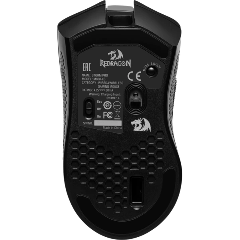 Мышь Redragon Storm Pro черный оптическая 16000dpi беспров. USB 8but (78127)
